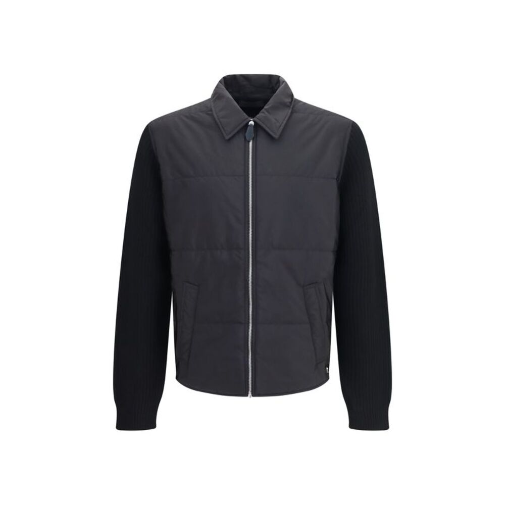 Prada Men Knit Jacket With Padded Front
